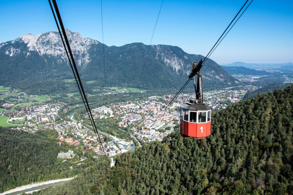 Die Predigtstuhlbahn in Bad Reichenhall fußlaufig zu Fewo Schwänchen